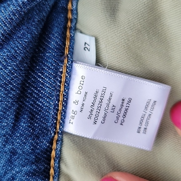 Rag & Bone Size 27 Dre Low-Rise Slim Boyfriend Ankle Jeans NWT - Picture 9 of 9